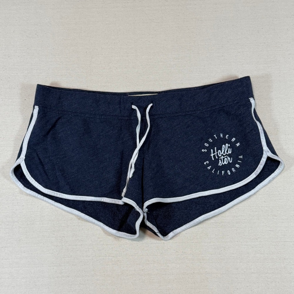 Hollister Southern California Navy Blue Dolphin Micro Shorts White Trim Small